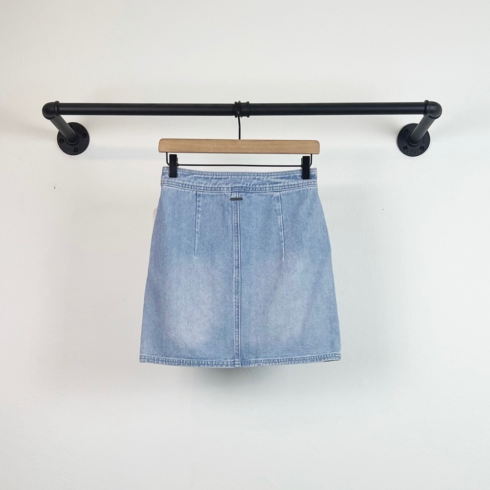 Billabong Light Blue Denim Zip-Front Mini Skirt - Picture 7 of 8